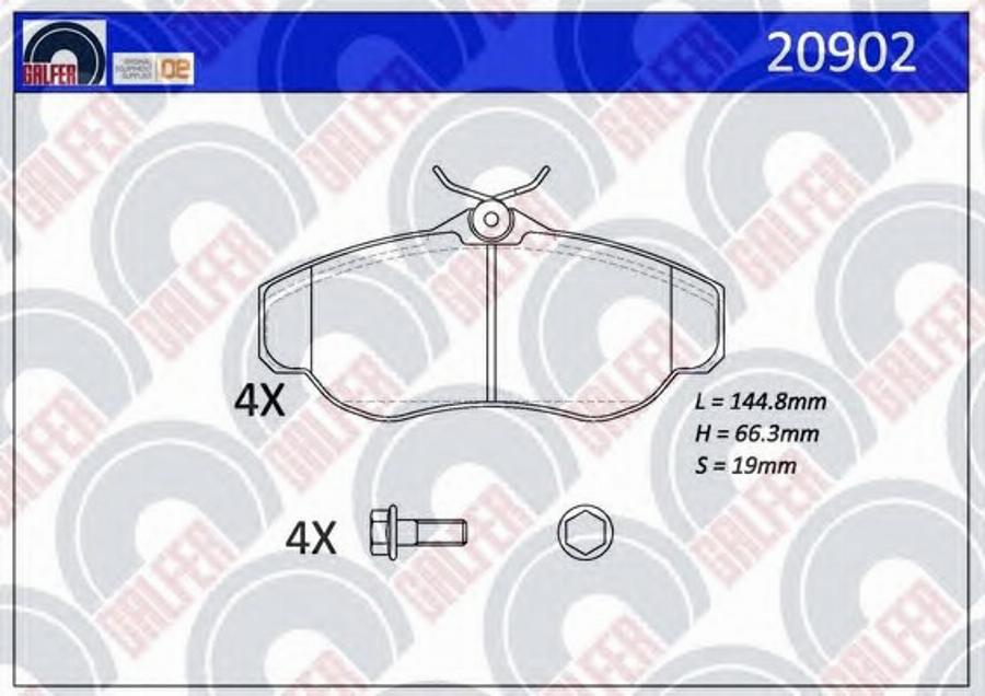 Galfer 20902 - Kit pastiglie freno, Freno a disco autozon.pro