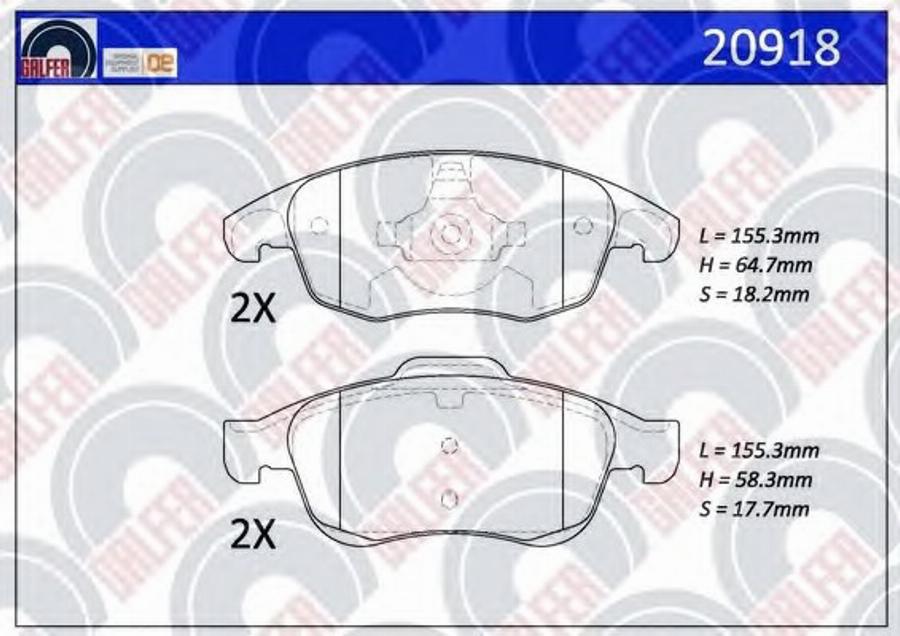 Galfer 20918 - Kit pastiglie freno, Freno a disco autozon.pro