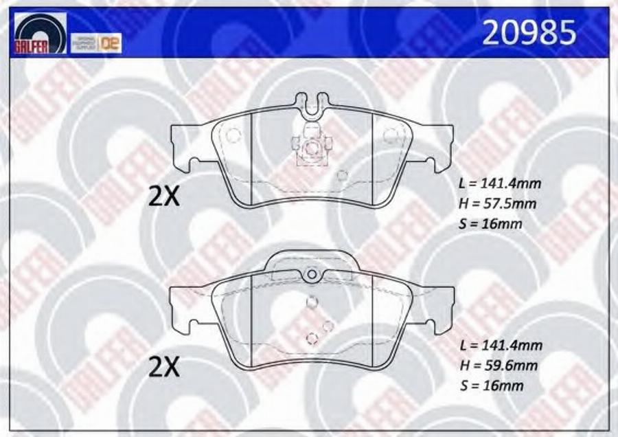 Galfer 20985 - Kit pastiglie freno, Freno a disco autozon.pro