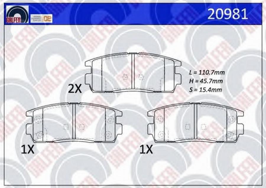 Galfer 20981 - Kit pastiglie freno, Freno a disco autozon.pro