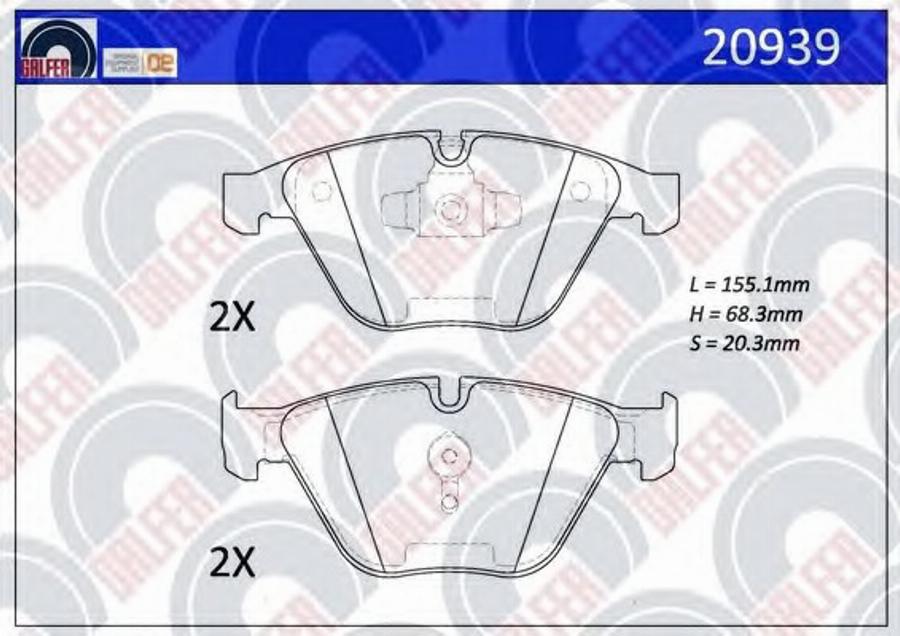 Galfer 20939 - Kit pastiglie freno, Freno a disco autozon.pro