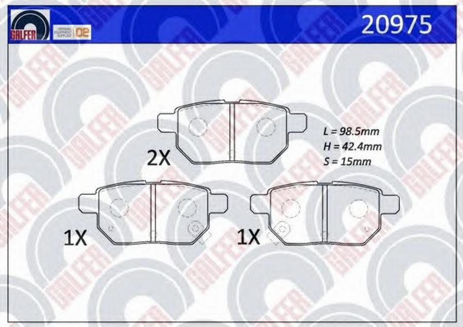 Galfer 20975 - Kit pastiglie freno, Freno a disco autozon.pro