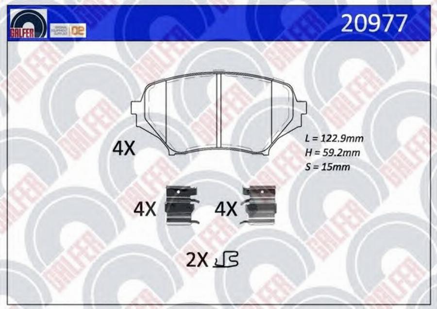 Galfer 20977 - Kit pastiglie freno, Freno a disco autozon.pro