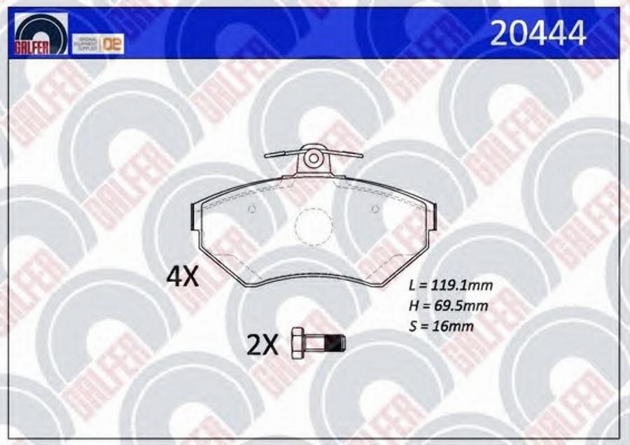 Galfer 20444 - Kit pastiglie freno, Freno a disco autozon.pro