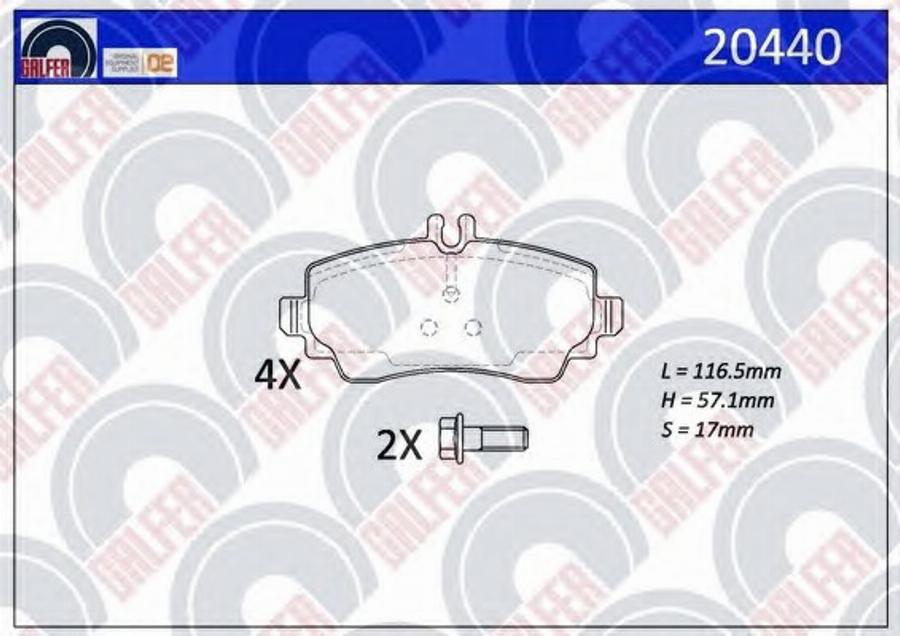 Galfer 20440 - Kit pastiglie freno, Freno a disco autozon.pro