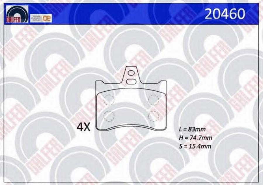 Galfer 20460 - Kit pastiglie freno, Freno a disco autozon.pro