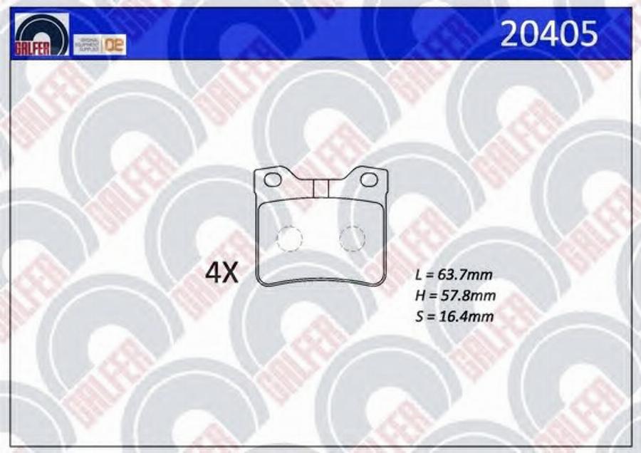 Galfer 20405 - Kit pastiglie freno, Freno a disco autozon.pro