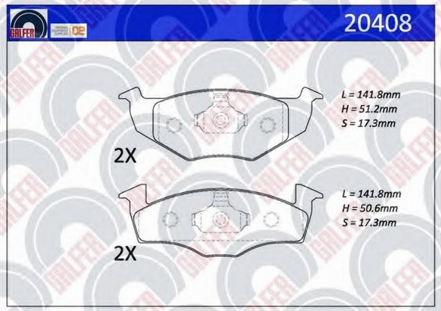 Galfer 20408 - Kit pastiglie freno, Freno a disco autozon.pro