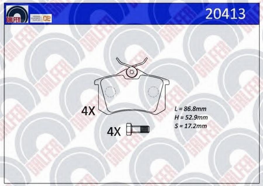 Galfer 20413 - Kit pastiglie freno, Freno a disco autozon.pro