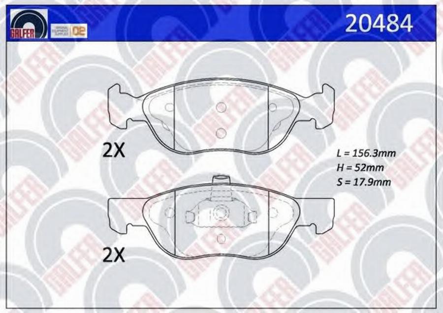 Galfer 20484 - Kit pastiglie freno, Freno a disco autozon.pro