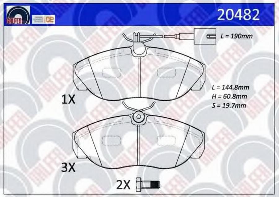 Galfer 20482 - Kit pastiglie freno, Freno a disco autozon.pro