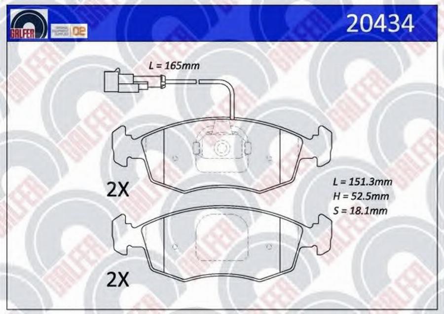 Galfer 20434 - Kit pastiglie freno, Freno a disco autozon.pro