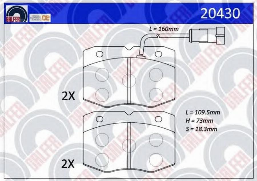 Galfer 20430 - Kit pastiglie freno, Freno a disco autozon.pro