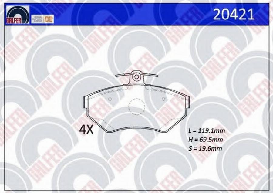 Galfer 20421 - Kit pastiglie freno, Freno a disco autozon.pro