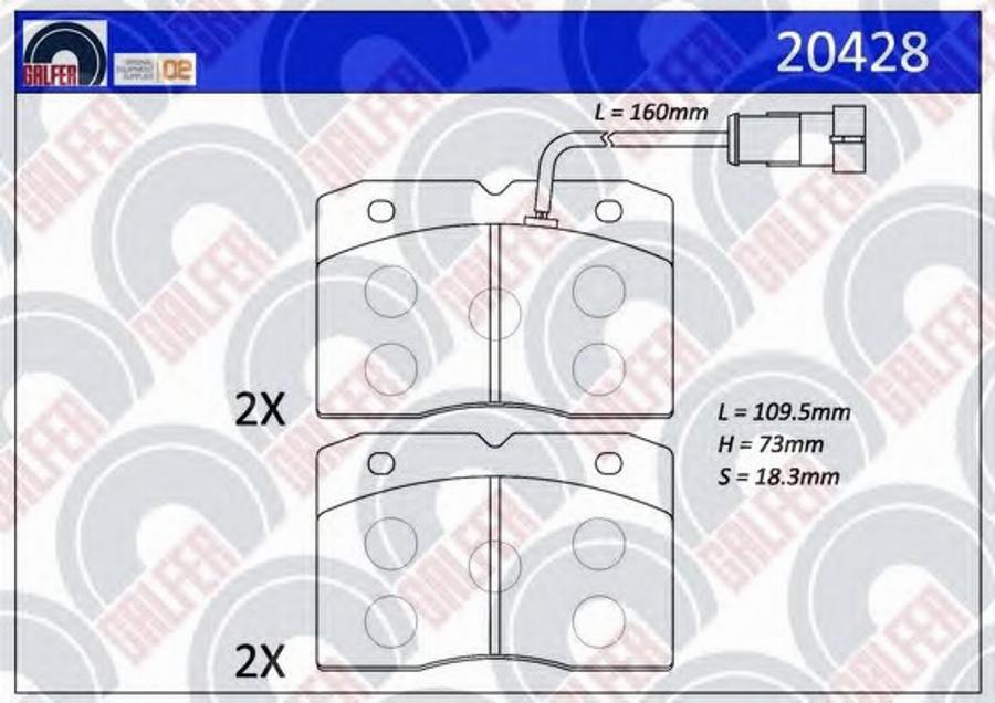 Galfer 20428 - Kit pastiglie freno, Freno a disco autozon.pro