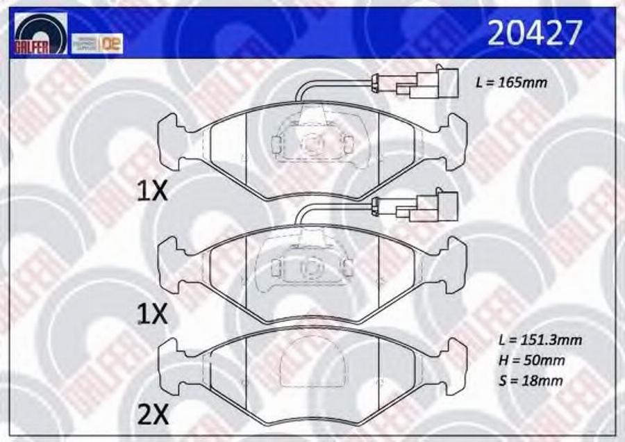 Galfer 20427 - Kit pastiglie freno, Freno a disco autozon.pro