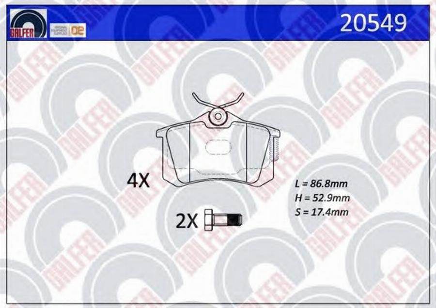 Galfer 20549 - Kit pastiglie freno, Freno a disco autozon.pro