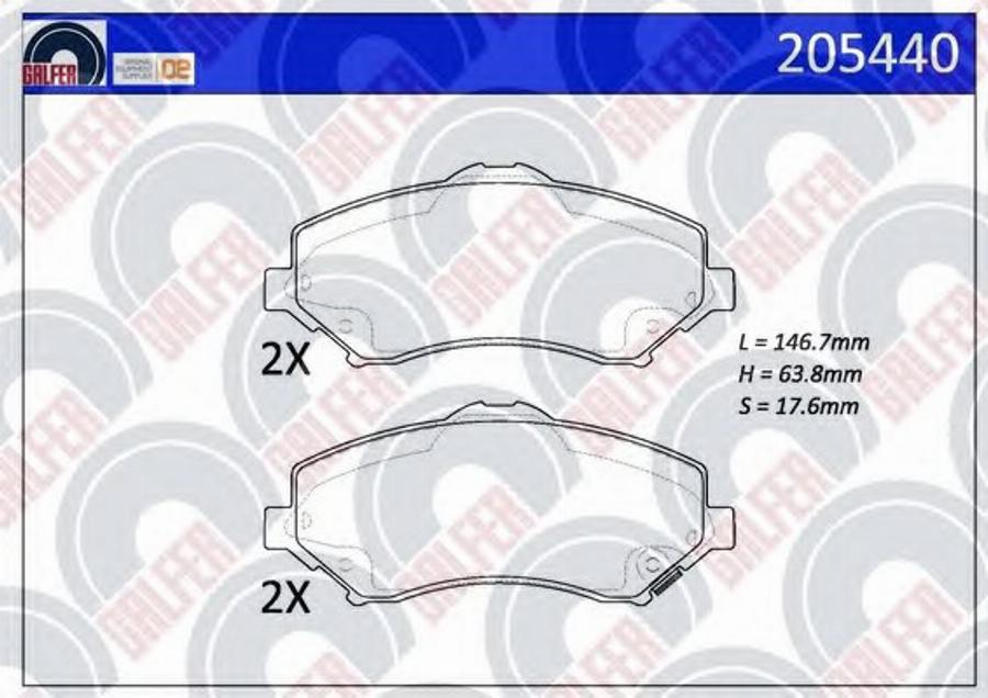 Galfer 205440 - Kit pastiglie freno, Freno a disco autozon.pro