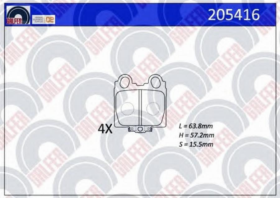 Galfer 205416 - Kit pastiglie freno, Freno a disco autozon.pro