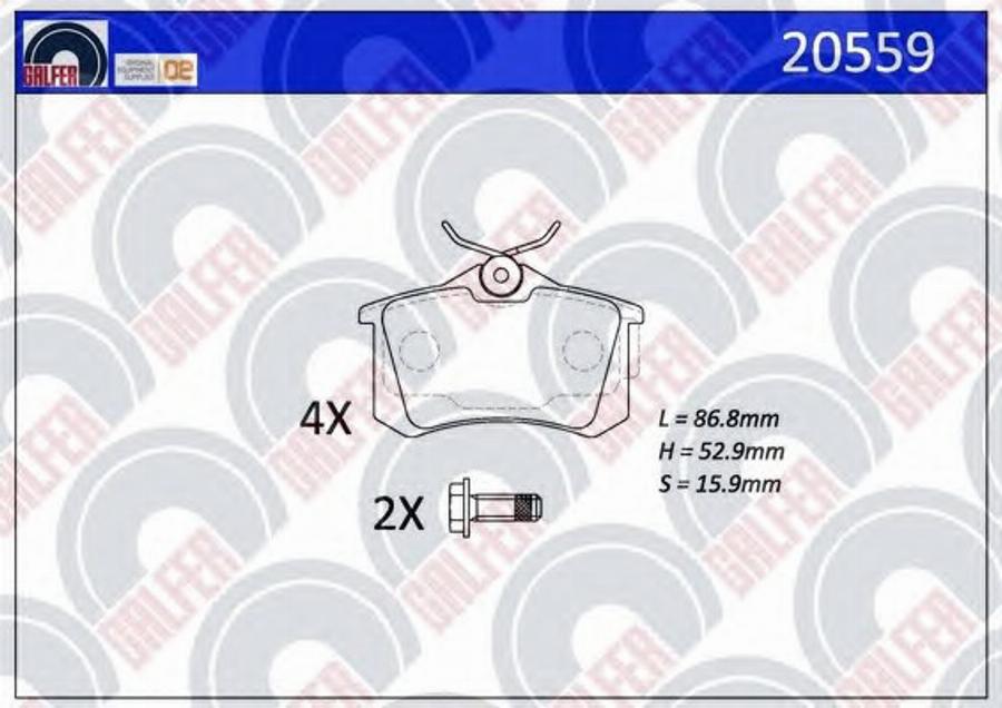 Galfer 20559 - Kit pastiglie freno, Freno a disco autozon.pro