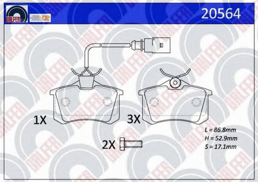 Galfer 20564 - Kit pastiglie freno, Freno a disco autozon.pro