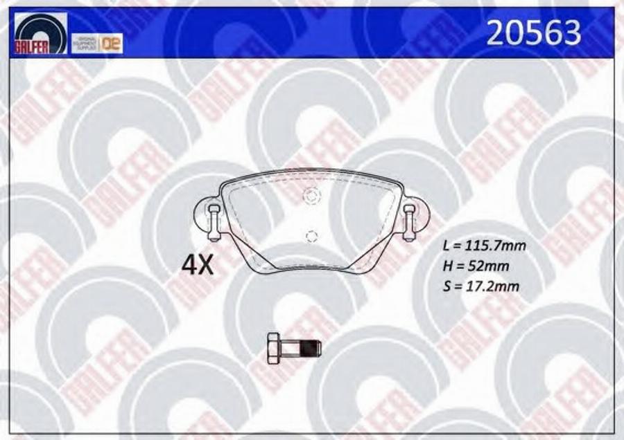 Galfer 20563 - Kit pastiglie freno, Freno a disco autozon.pro