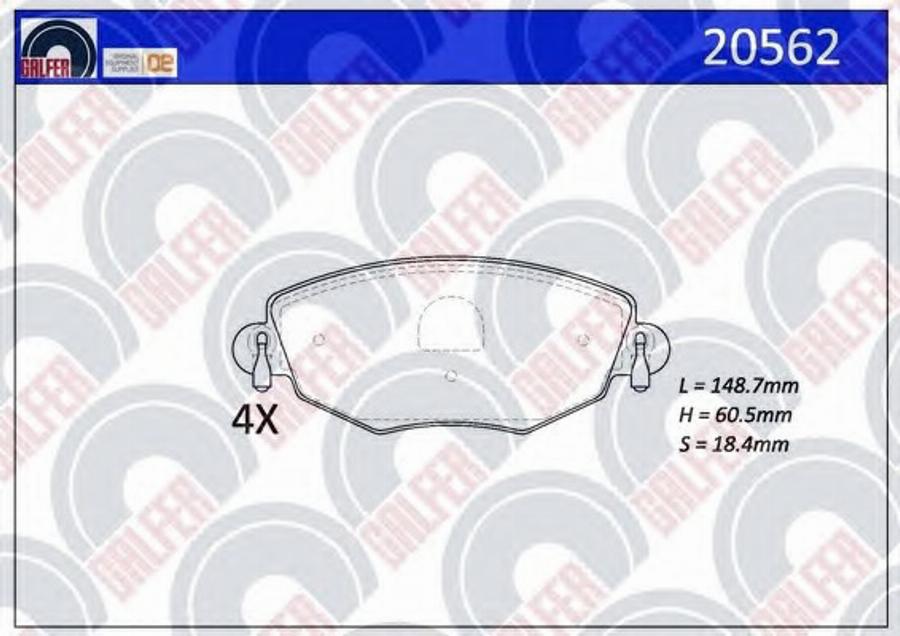 Galfer 20562 - Kit pastiglie freno, Freno a disco autozon.pro