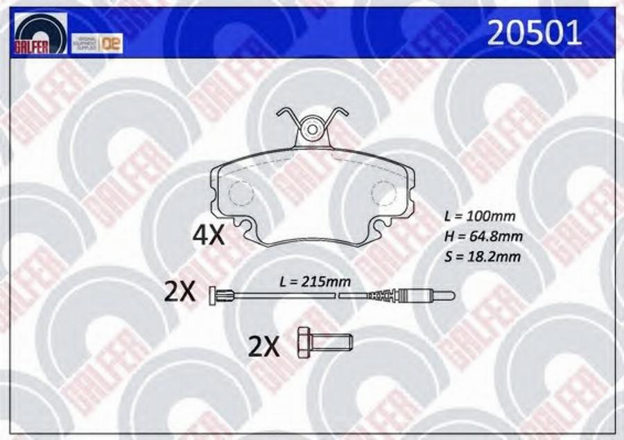 Galfer 20501 - Kit pastiglie freno, Freno a disco autozon.pro