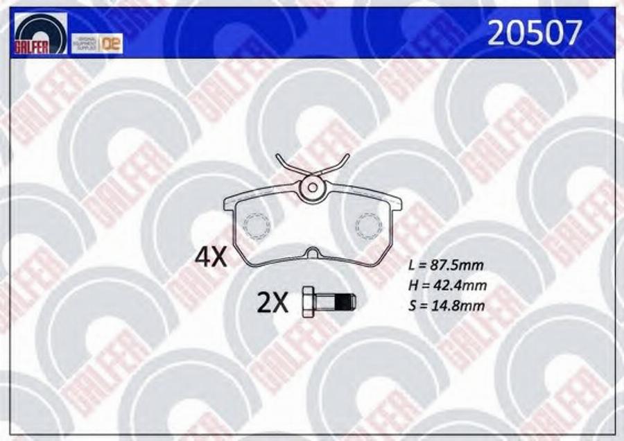 Galfer 20507 - Kit pastiglie freno, Freno a disco autozon.pro