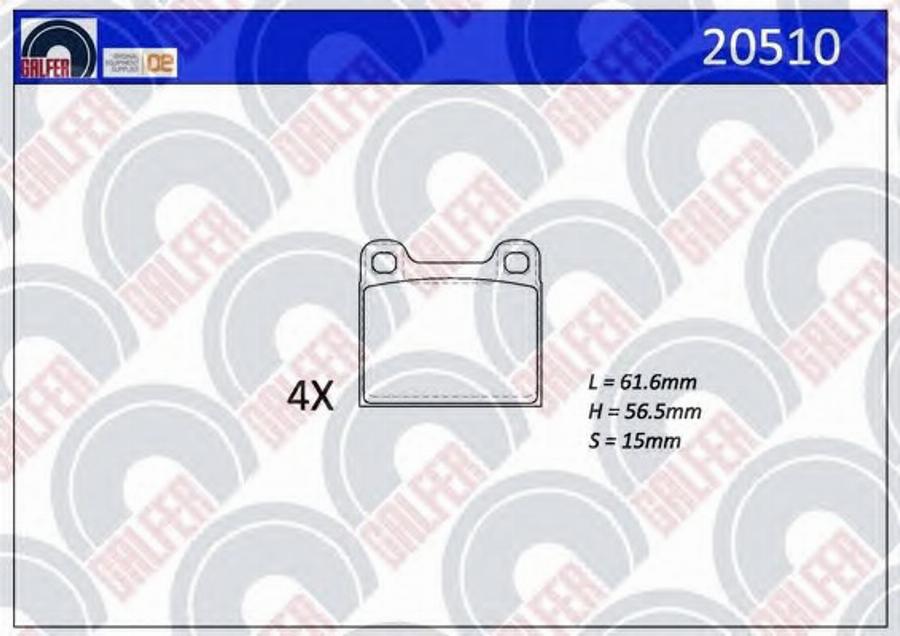 Galfer 20510 - Kit pastiglie freno, Freno a disco autozon.pro