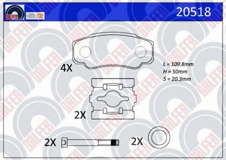 Galfer 20518 - Kit pastiglie freno, Freno a disco autozon.pro