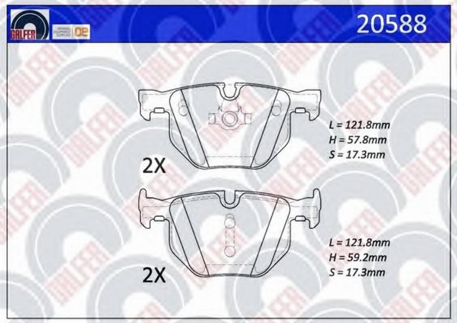 Galfer 20588 - Kit pastiglie freno, Freno a disco autozon.pro