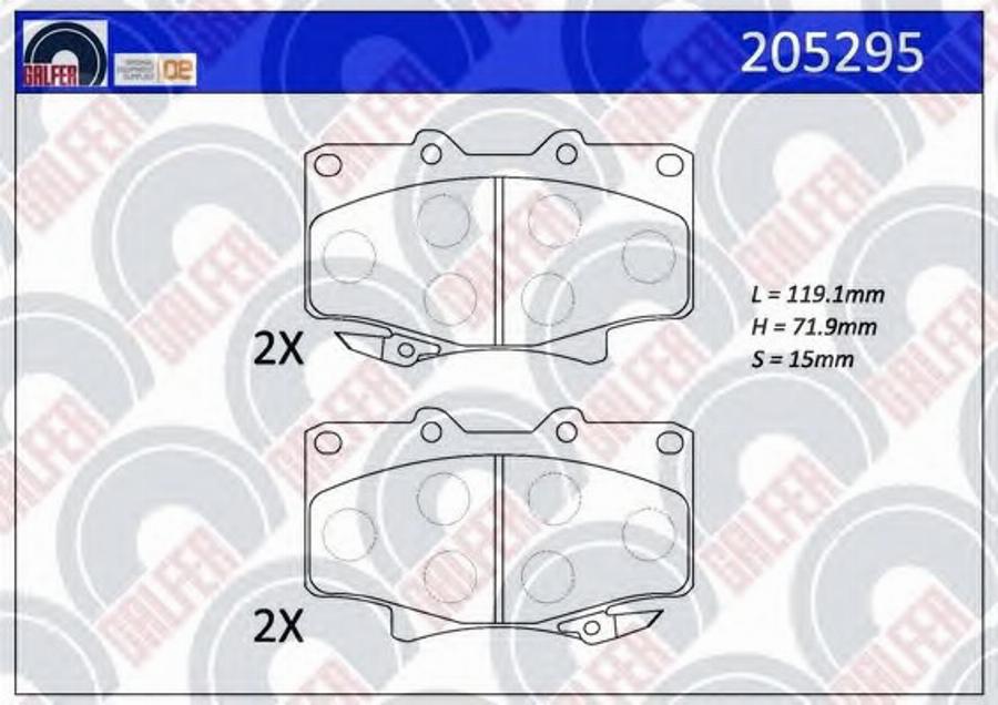 Galfer 205295 - Kit pastiglie freno, Freno a disco autozon.pro