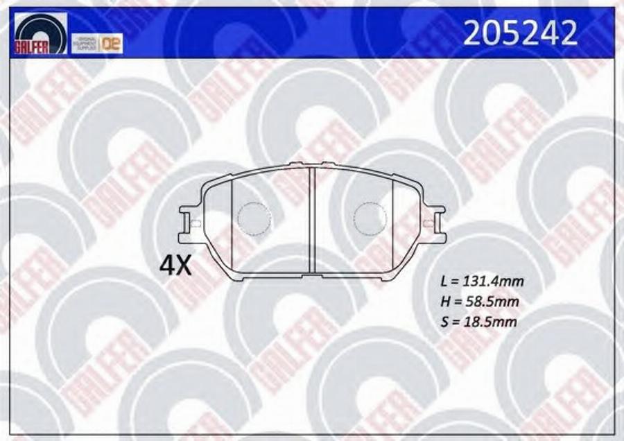 Galfer 205242 - Kit pastiglie freno, Freno a disco autozon.pro