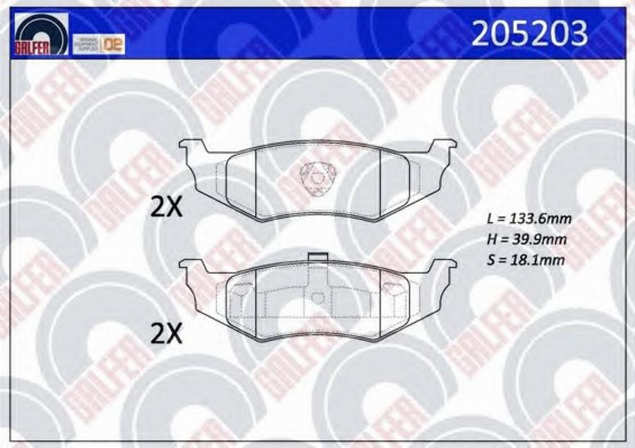 Galfer 205203 - Kit pastiglie freno, Freno a disco autozon.pro