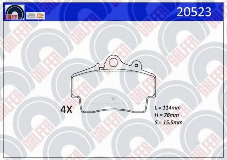 Galfer 20523 - Kit pastiglie freno, Freno a disco autozon.pro