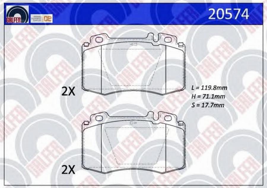 Galfer 20574 - Kit pastiglie freno, Freno a disco autozon.pro