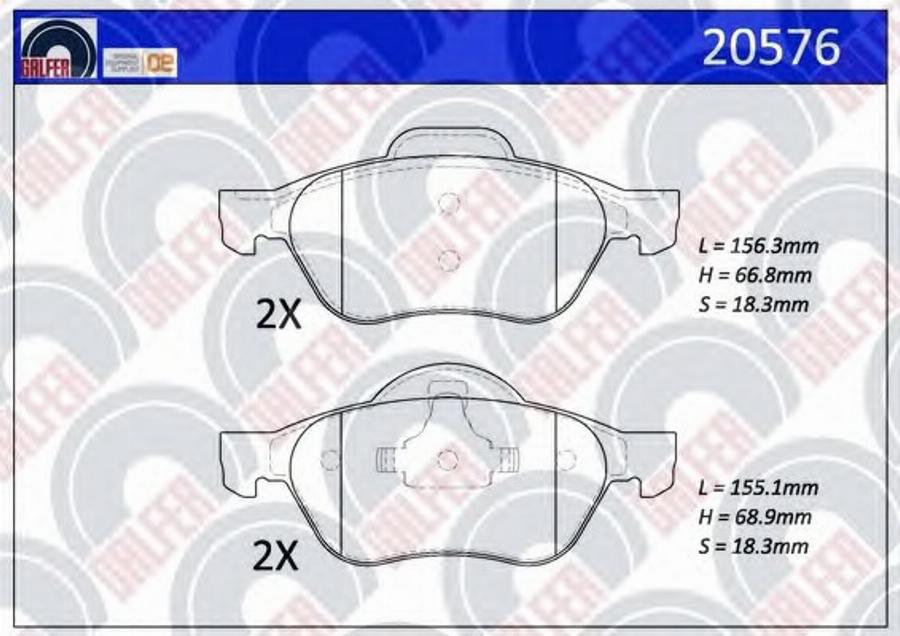 Galfer 20576 - Kit pastiglie freno, Freno a disco autozon.pro