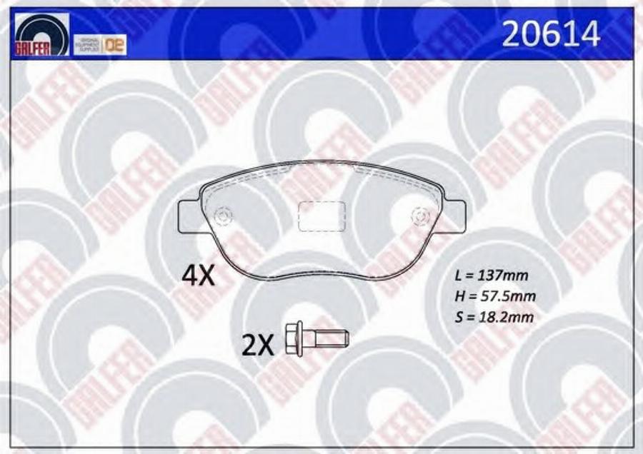 Galfer 20614 - Kit pastiglie freno, Freno a disco autozon.pro