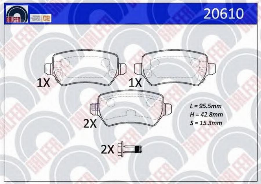 Galfer 20610 - Kit pastiglie freno, Freno a disco autozon.pro