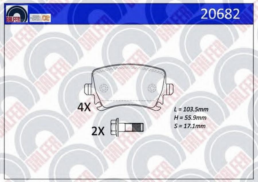 Galfer 20682 - Kit pastiglie freno, Freno a disco autozon.pro