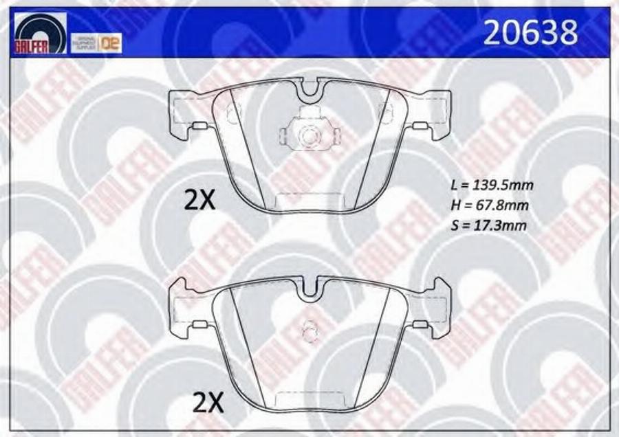 Galfer 20638 - Kit pastiglie freno, Freno a disco autozon.pro