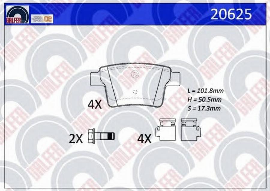 Galfer 20625 - Kit pastiglie freno, Freno a disco autozon.pro