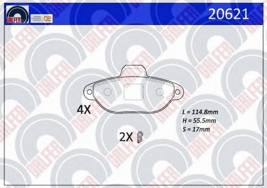 Galfer 20621 - Kit pastiglie freno, Freno a disco autozon.pro