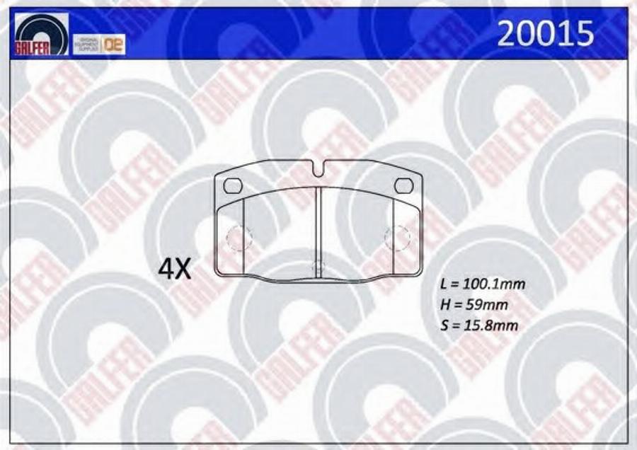 Galfer 20015 - Kit pastiglie freno, Freno a disco autozon.pro