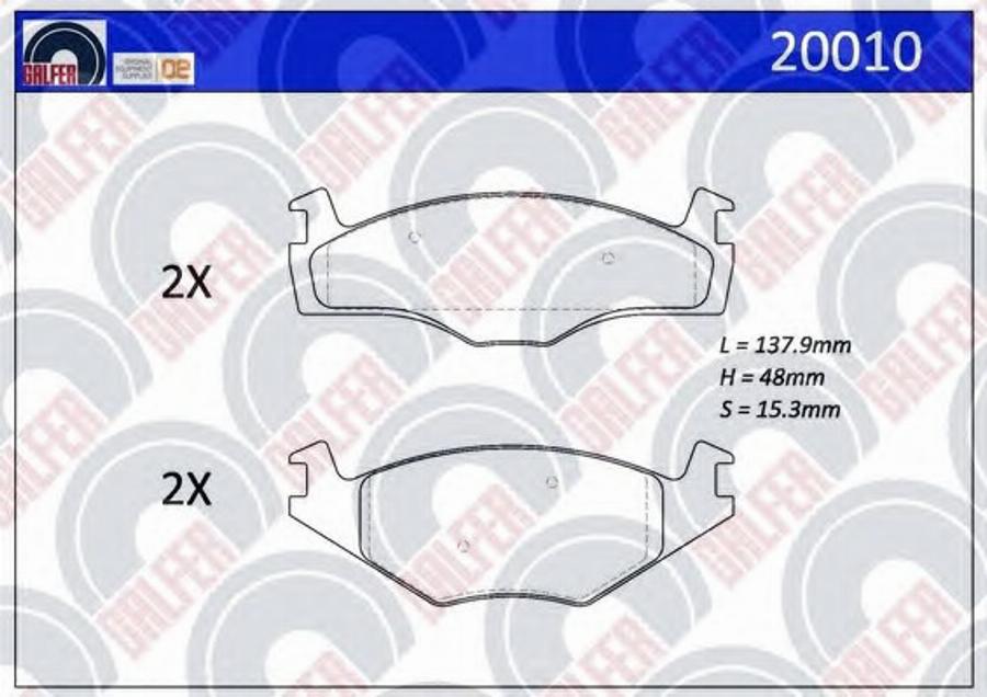 Galfer 20010 - Kit pastiglie freno, Freno a disco autozon.pro