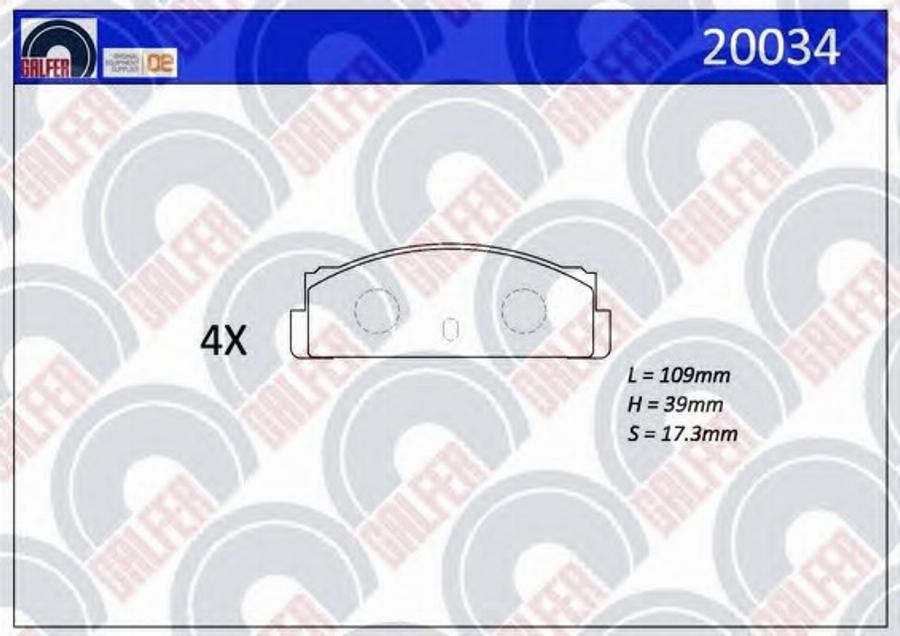 Galfer 20034 - Kit pastiglie freno, Freno a disco autozon.pro