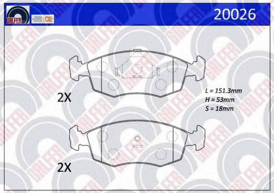 Galfer 20026 - Kit pastiglie freno, Freno a disco autozon.pro