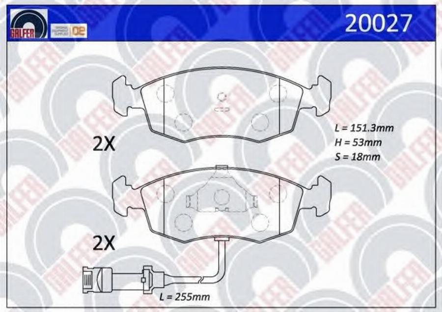 Galfer 20027 - Kit pastiglie freno, Freno a disco autozon.pro