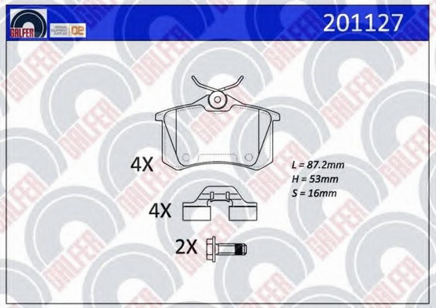 Galfer 201127 - Kit pastiglie freno, Freno a disco autozon.pro